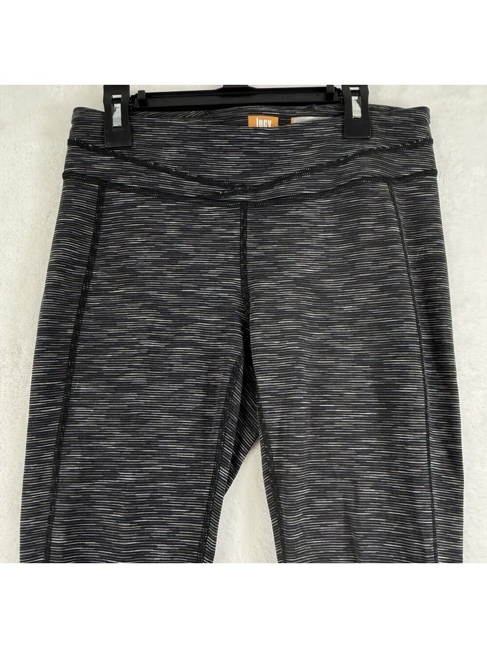 Lucy Powermax Leggings Medium Hatha Collection Gray Black Workout